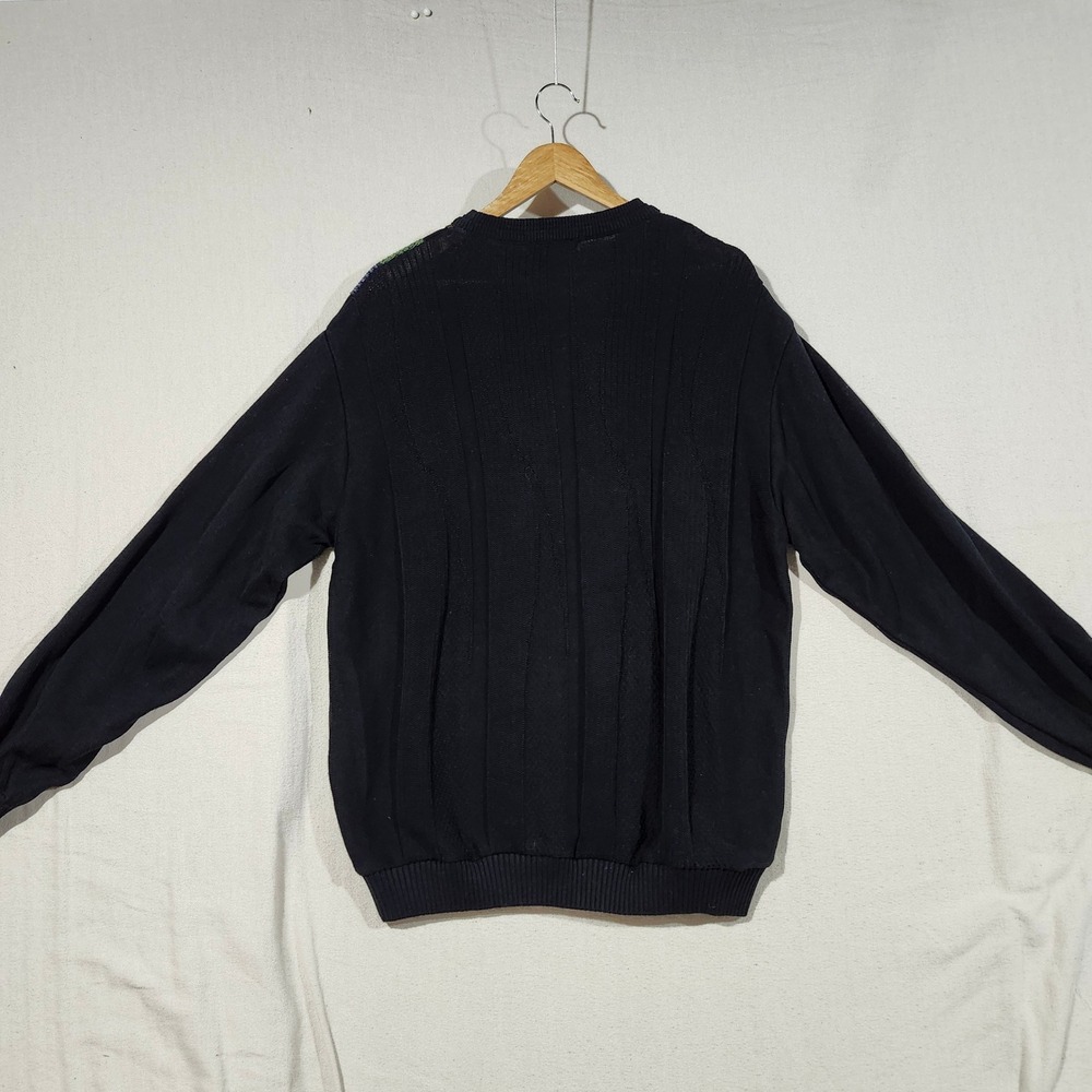 Chizani Canada Mens Colorful Knit Crew Neck Long Sleeve Sweater VTG Coogi Style - Picture 7 of 9